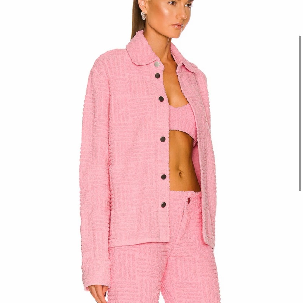 Nwot Bottega Veneta Sz 40 Jacquard Towelling 3 Piece Set/ Bubble Gum Pink View 3